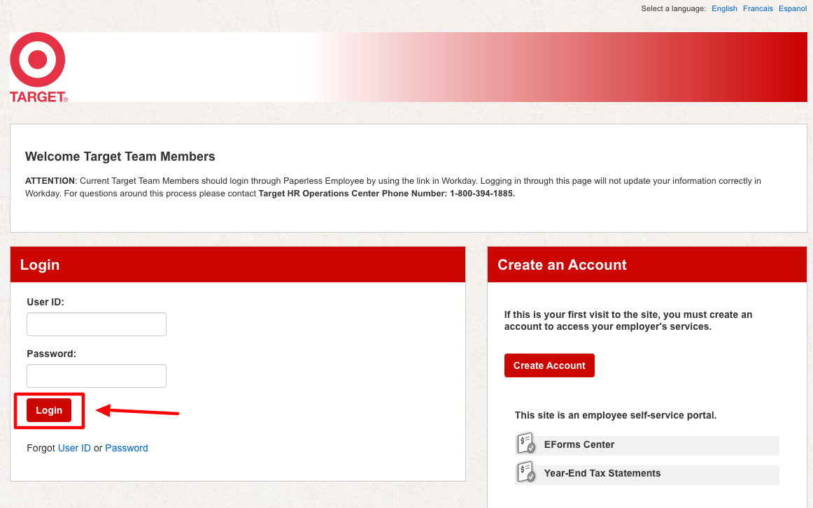 Target EHR login