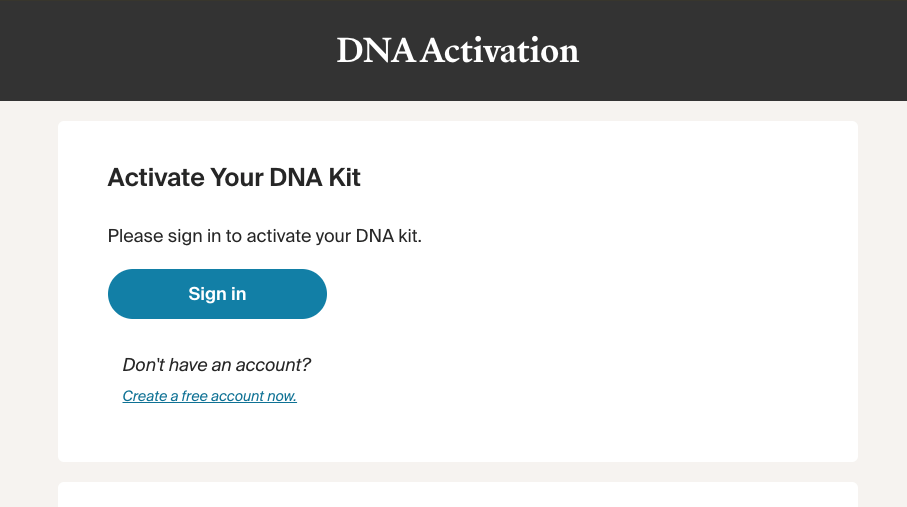 ancestry dna kit activate