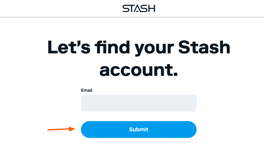 stash forgot password