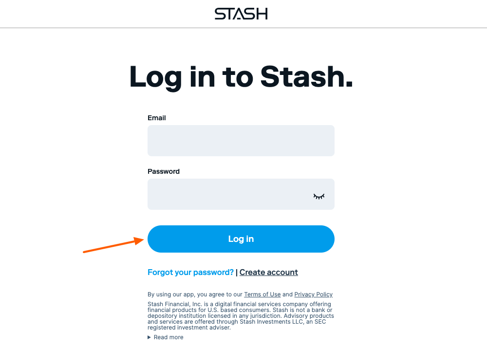 stash login